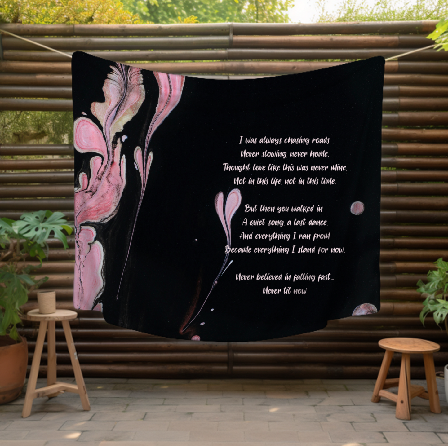 Never Till Now Velveteen Plush Blanket, Fan Blanket, Throw Rug, Display Blanket, Country Music Blanket,