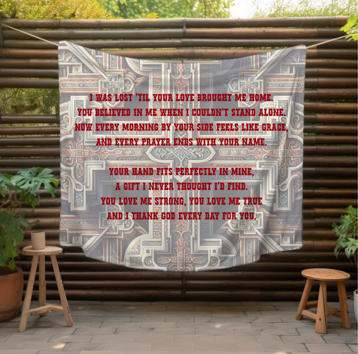Thank God Velveteen Plush Blanket, Fan Blanket, Throw Rug, Display Blanket, Country Music Blanket,