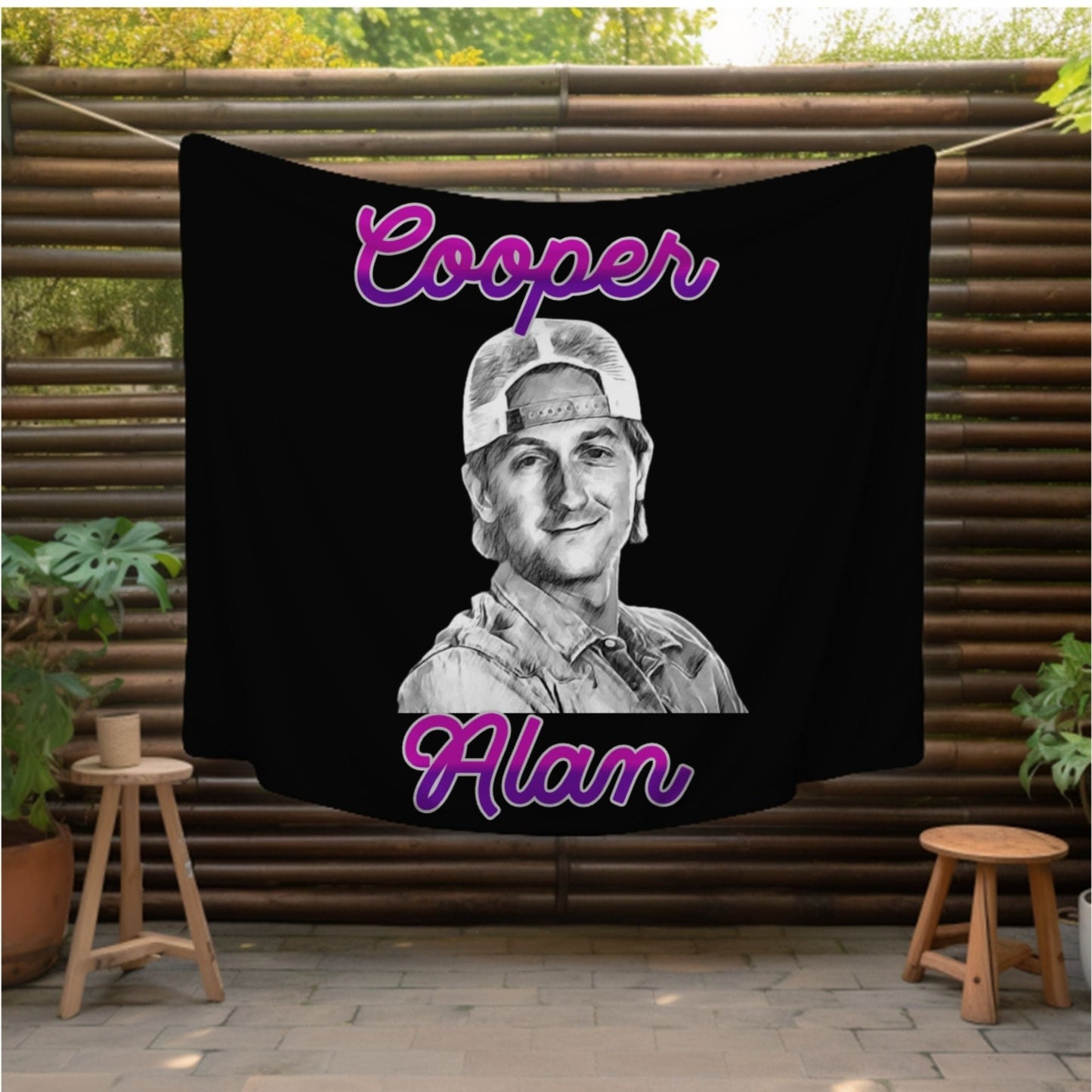 Cooper Alan Velveteen Plush Blanket, Display Blanket, Country Music Blanket, Country Music Gift, Gift