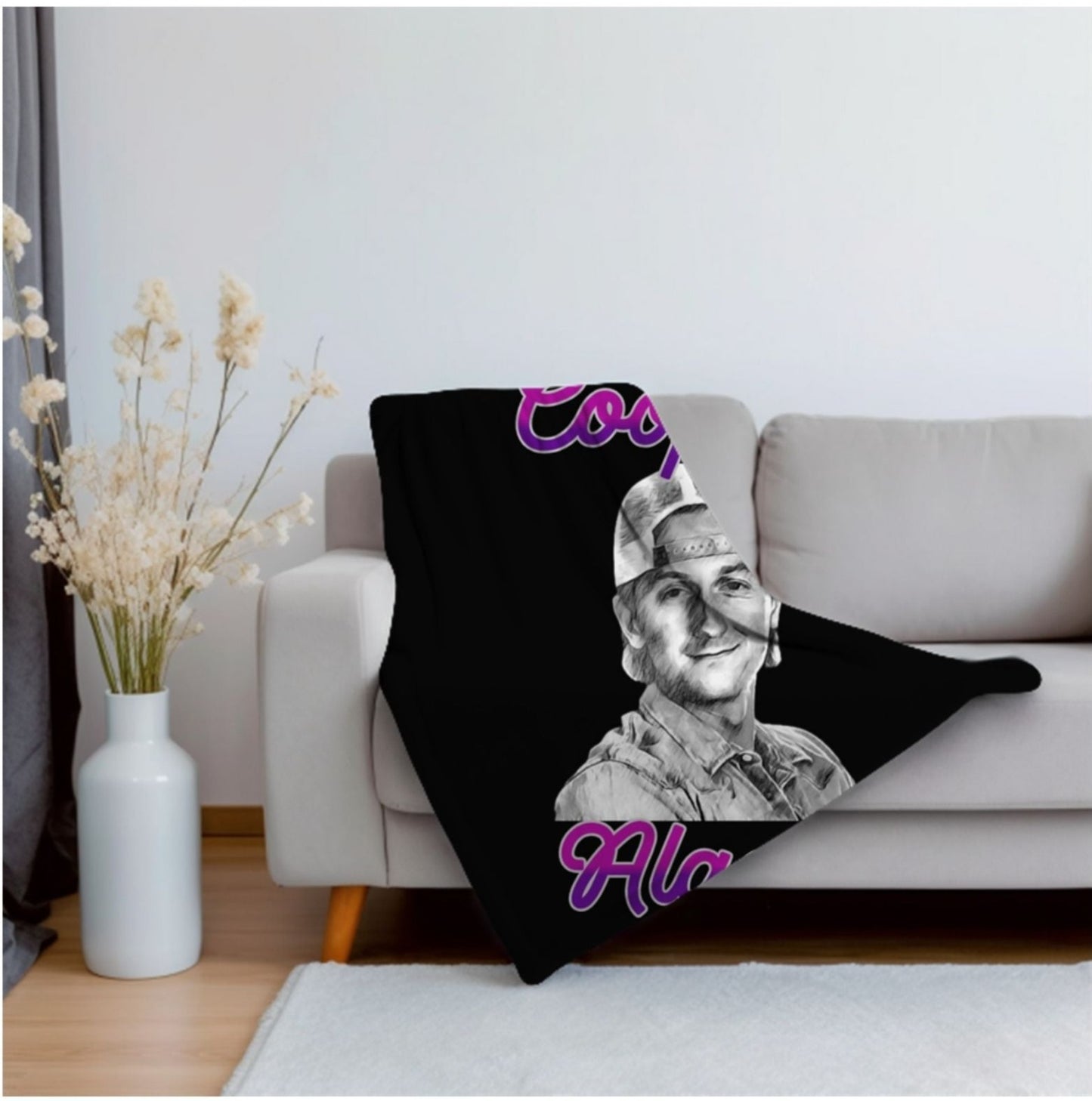 Cooper Alan Velveteen Plush Blanket, Lyric Blanket, Display Blanket, Country Music Blanket, Country Music Gift, Gift