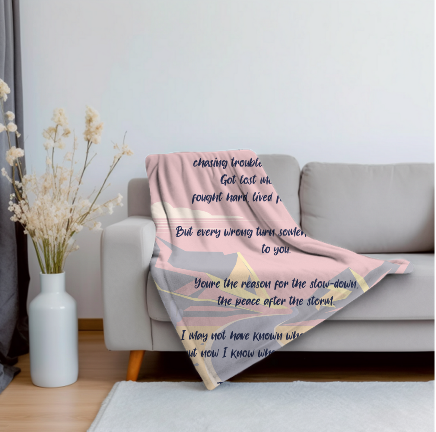Thank God for the Detours Country Road Velveteen Plush Blanket, Fan Blanket, Throw Rug, Display Blanket, Country Music Blanket,