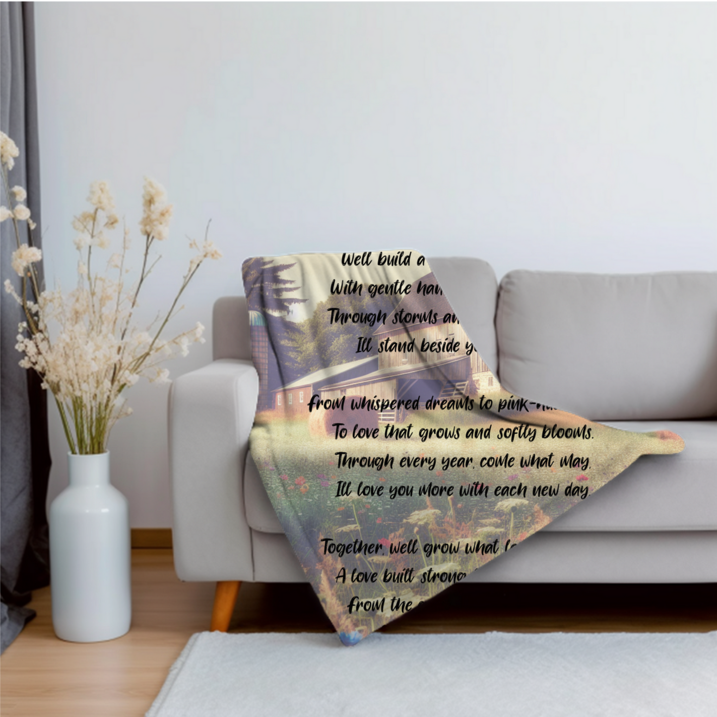 From the ground up Velveteen Plush Blanket, Fan Blanket, Throw Rug, Display Blanket, Country Music Blanket,