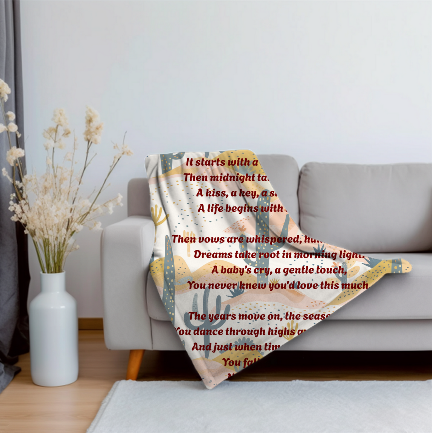 A Life Begins Velveteen Plush Blanket, Fan Blanket, Throw Rug, Display Blanket, Country Music Blanket,