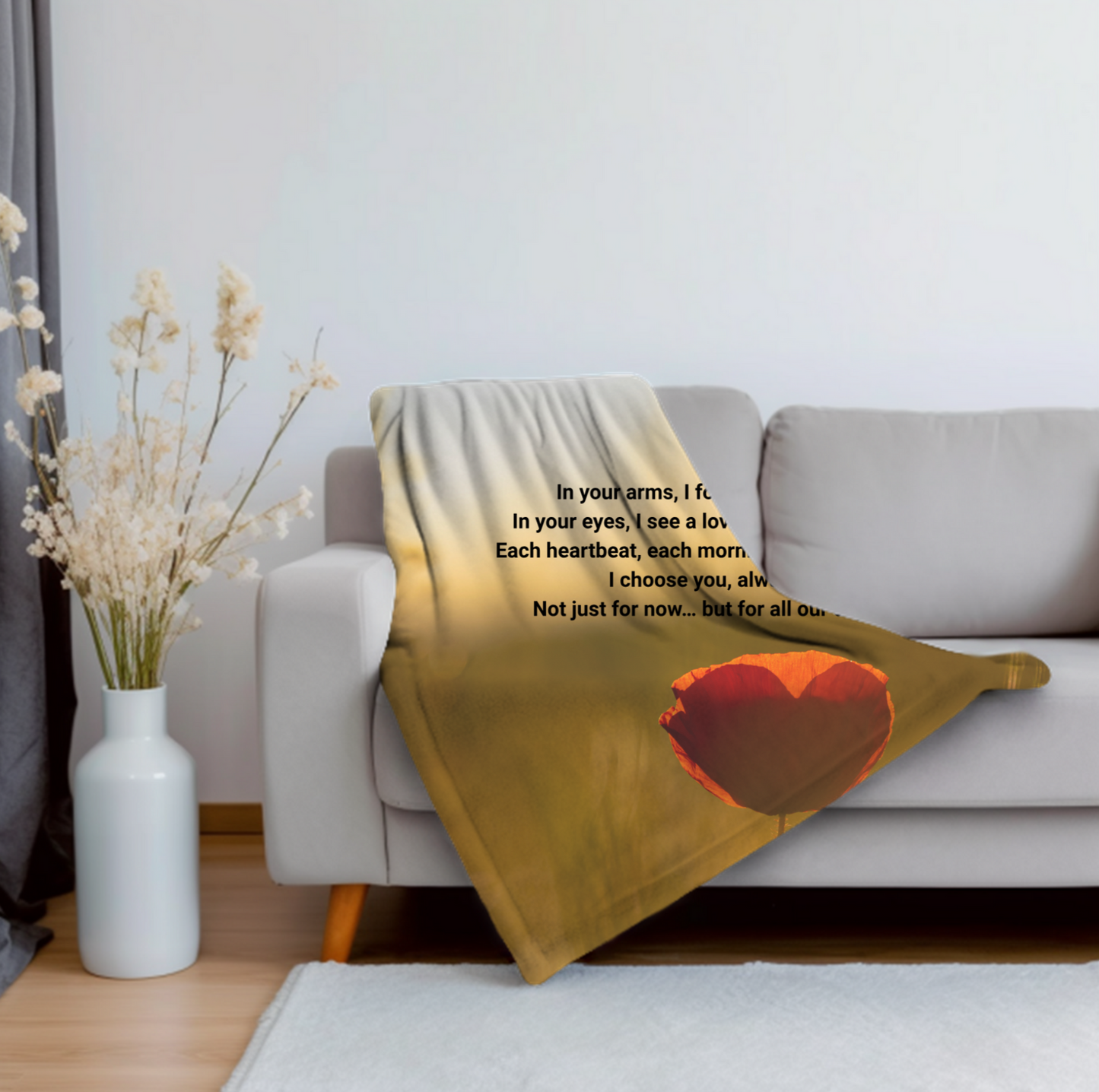 Forever And For Always Velveteen Plush Blanket, Fan Blanket, Throw Rug, Display Blanket, Country Music Blanket,