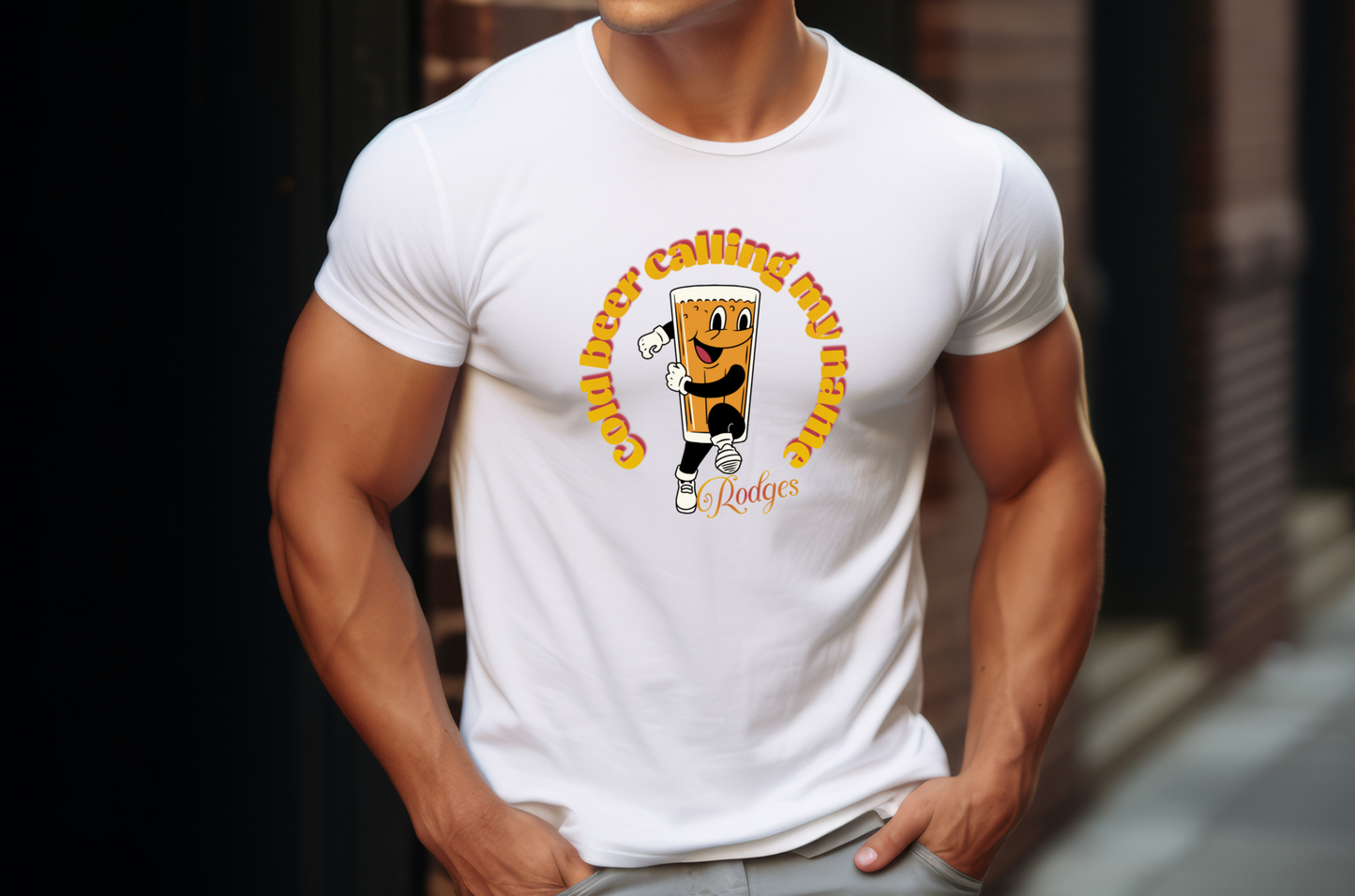The design features an animated beer glass character, complete with a cheerful smile and a sense of movement, as if it’s ready to join you for a night of fun. Surrounding this playful figure is the song’s title in a stylish, curved font that adds to the dynamic feel of the design.