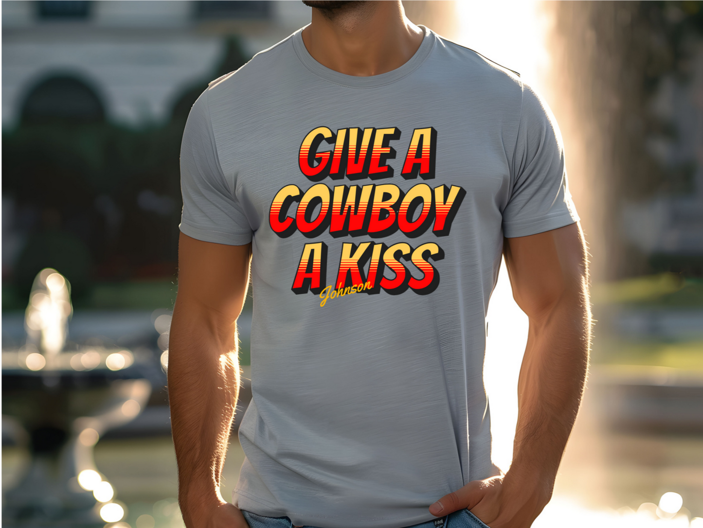 Give a cowboy a kiss T Shirt, Country Music Shirt, Festival Tee, Western T-shirt, Concert T Shirt,