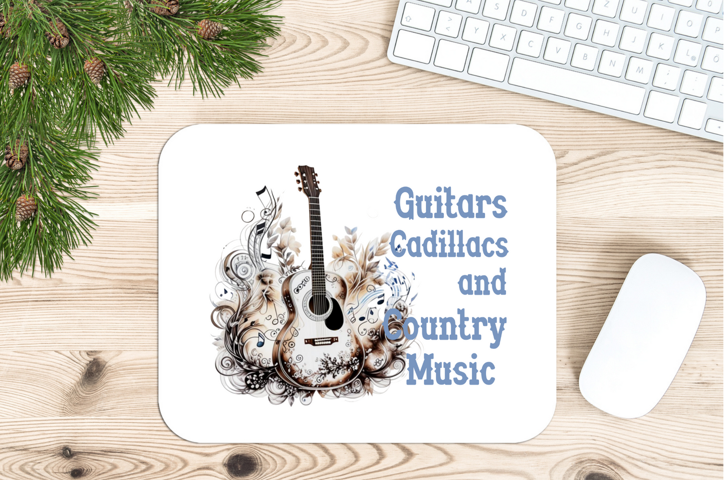 Guitars, Cadillacs, and Country Music Mouse Pad, Western Mouse Pad