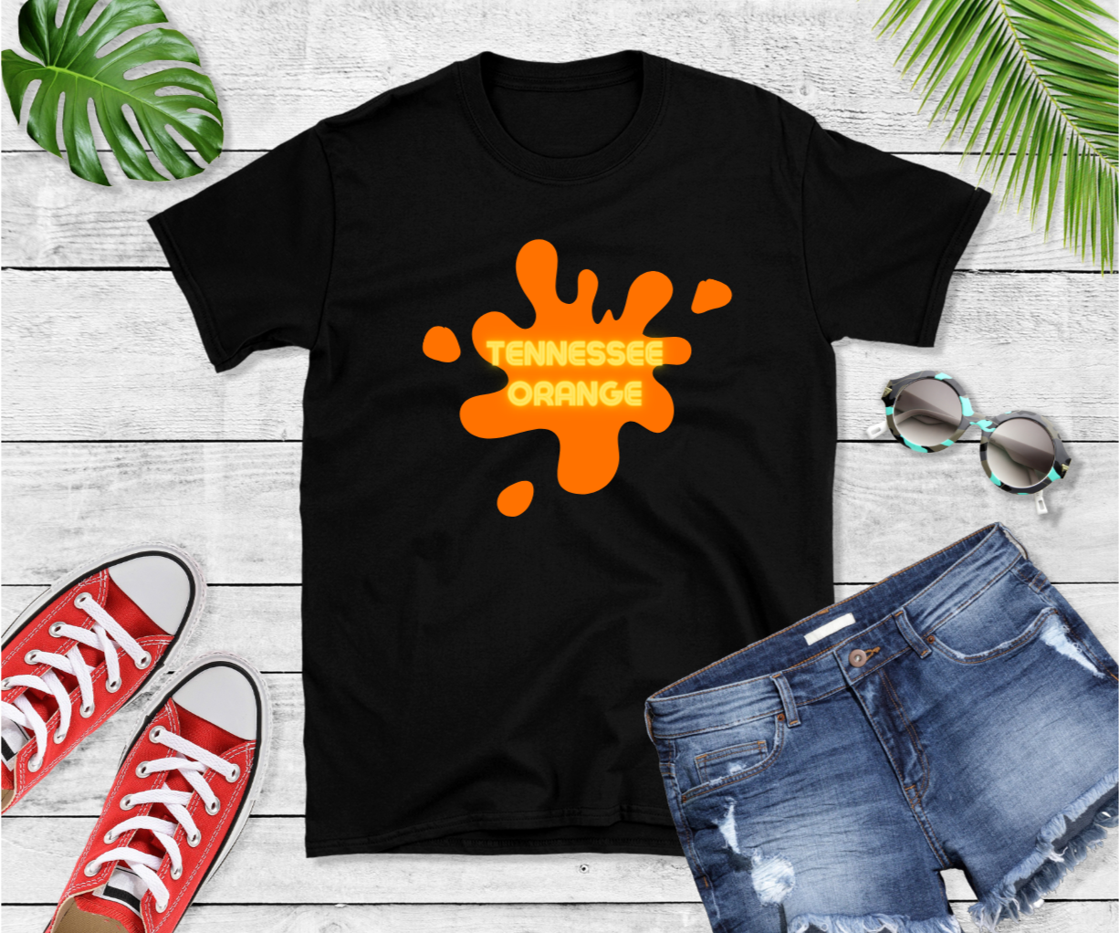 Orange splash with yellow Tennessee Orange in the splash