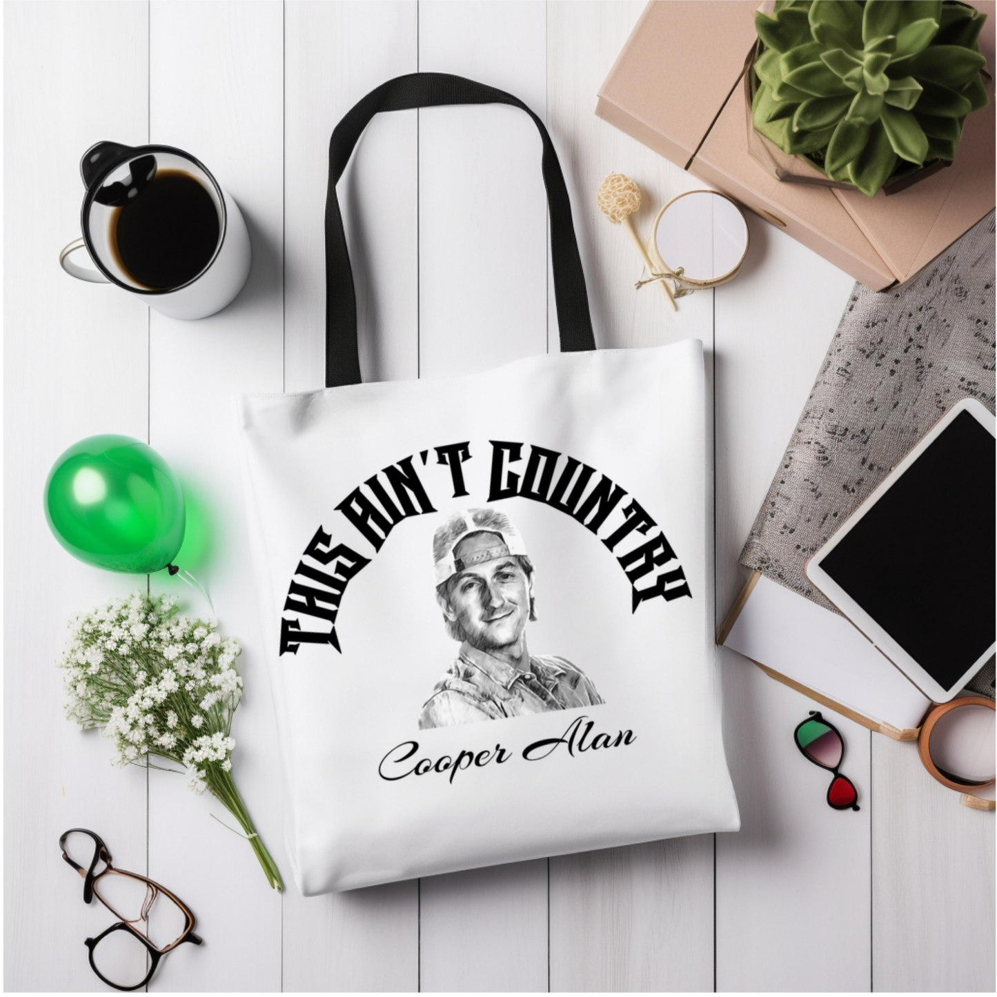 This Ain't Country Tote Bag, Gift for Country Music Lover, Country Music Bag
