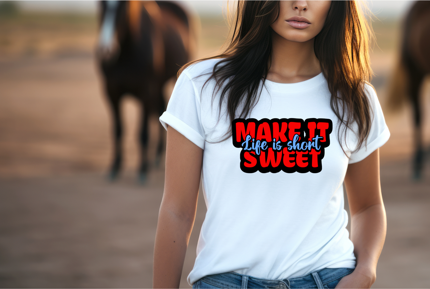 Life is short, Make it sweet T Shirt, Country Shirt, Western T-shirt, Country Music Lyric Shirt