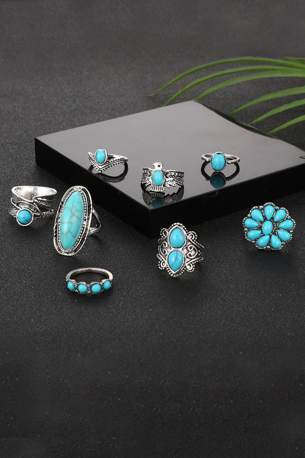 Desert Bloom Turquoise Ring Set