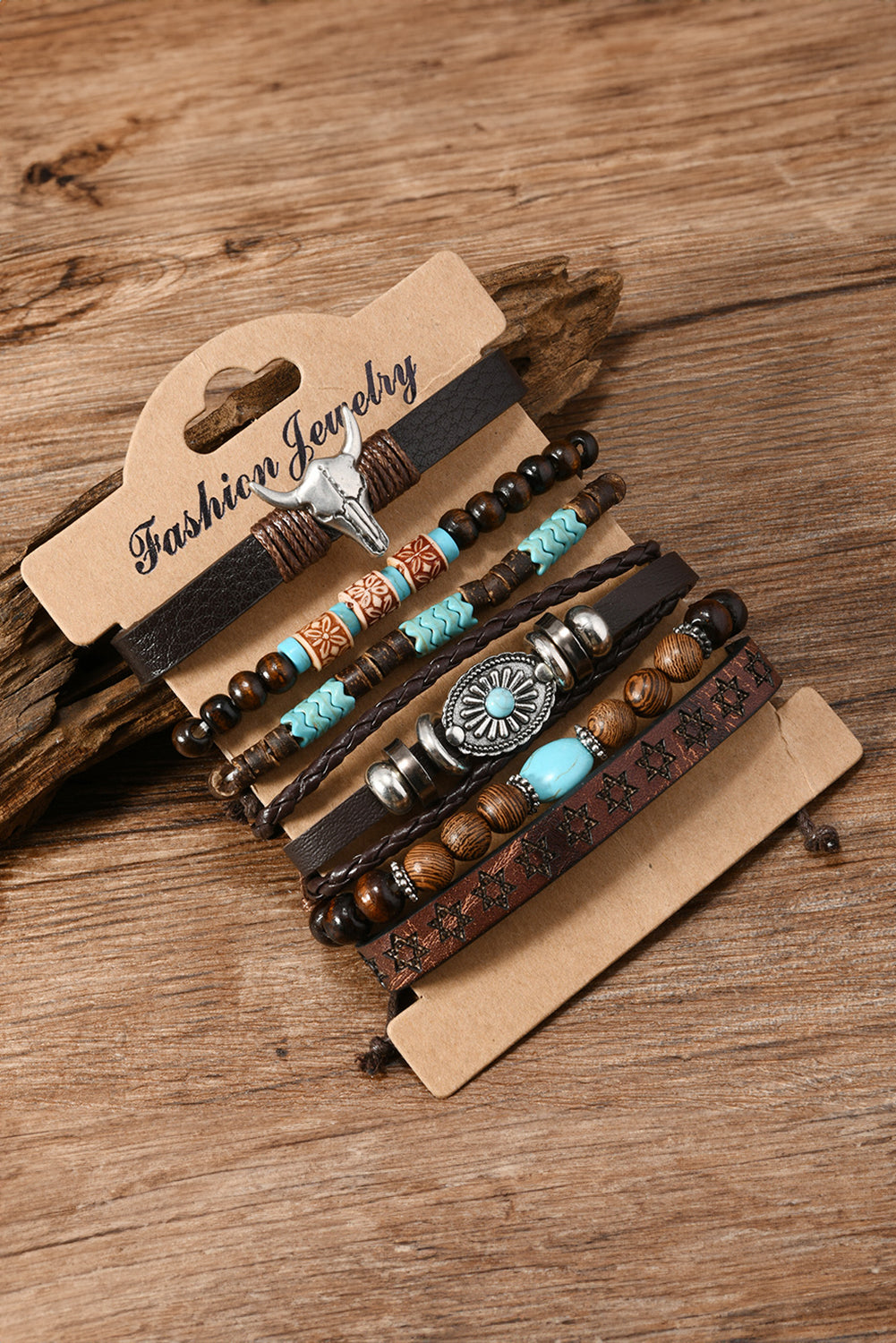 Spirit of the Range Bracelet Stack โ Rustic Layers with Boho Edge