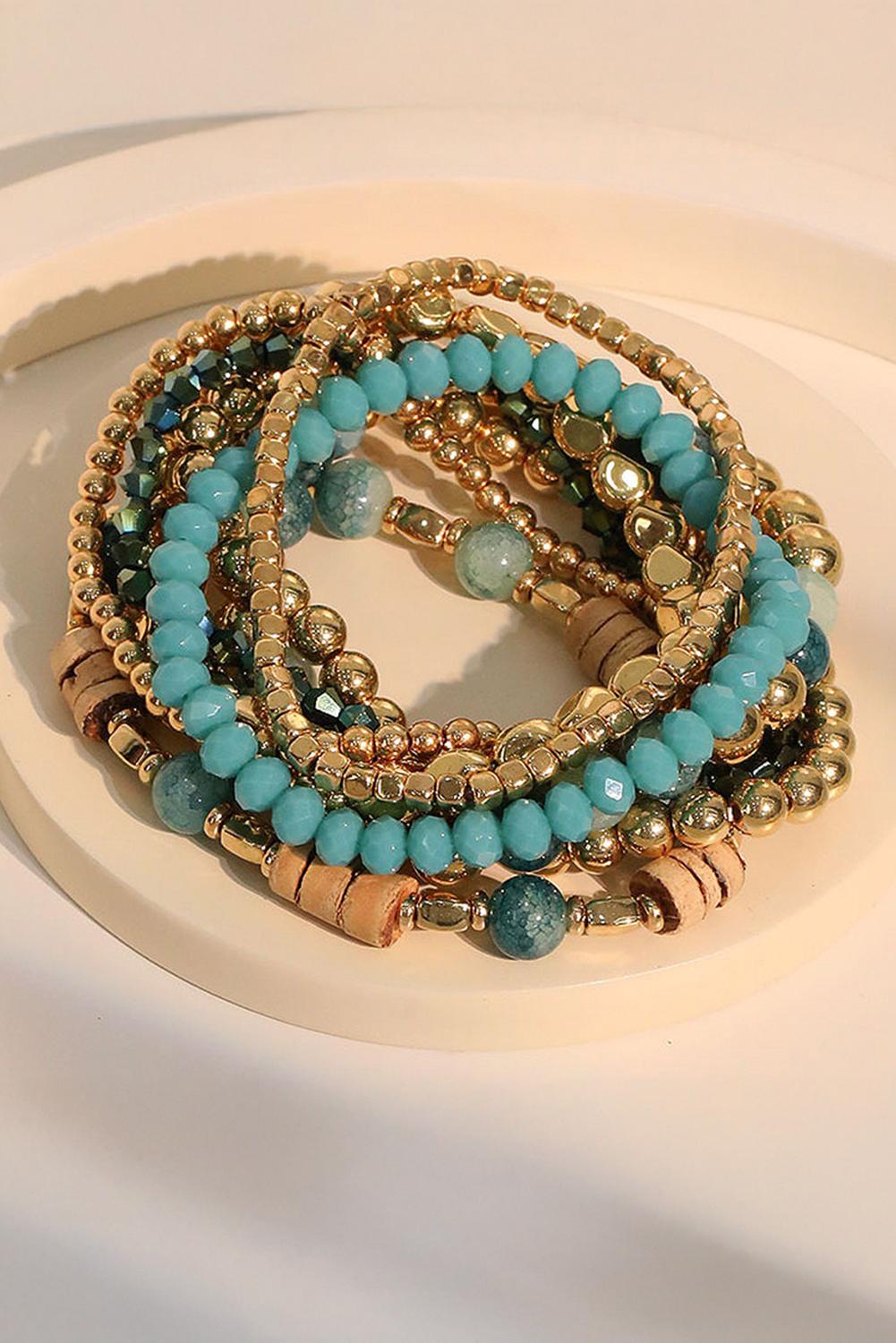 Golden Mesa Boho Bracelet Stack – Earthy Luxe Meets Free-Spirited Style