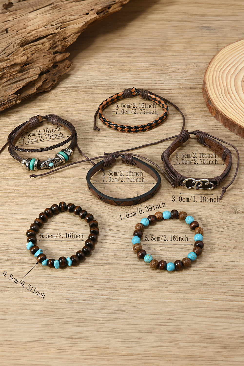 Cinnamon Sunset PU Leather Bracelet Stack β Western Texture Meets Everyday Luxe