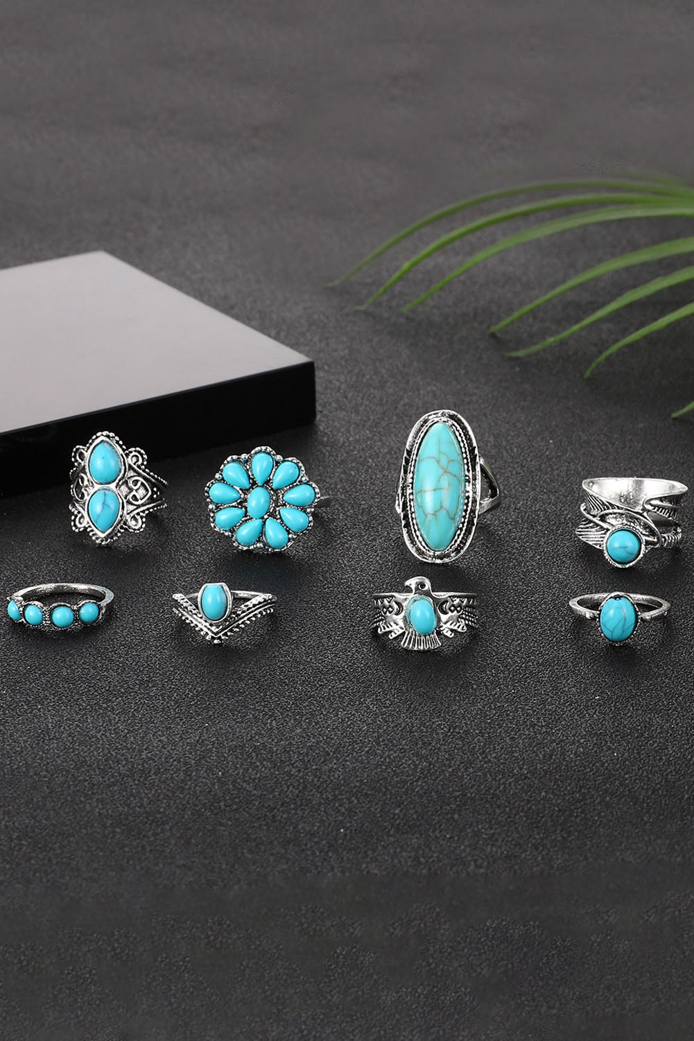 Desert Bloom Turquoise Ring Set