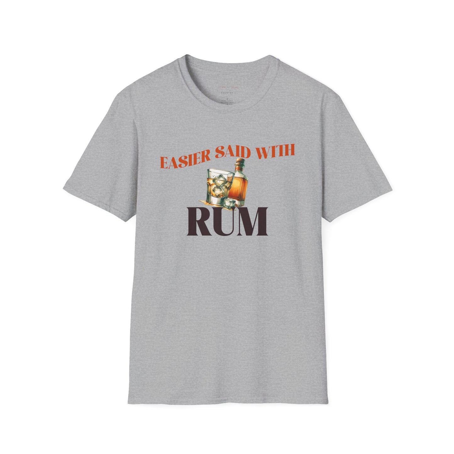 Easier with Rum T-Shirt, Country Music Shirt, Festival Tee, Western T-shirt, Concert T Shirt,