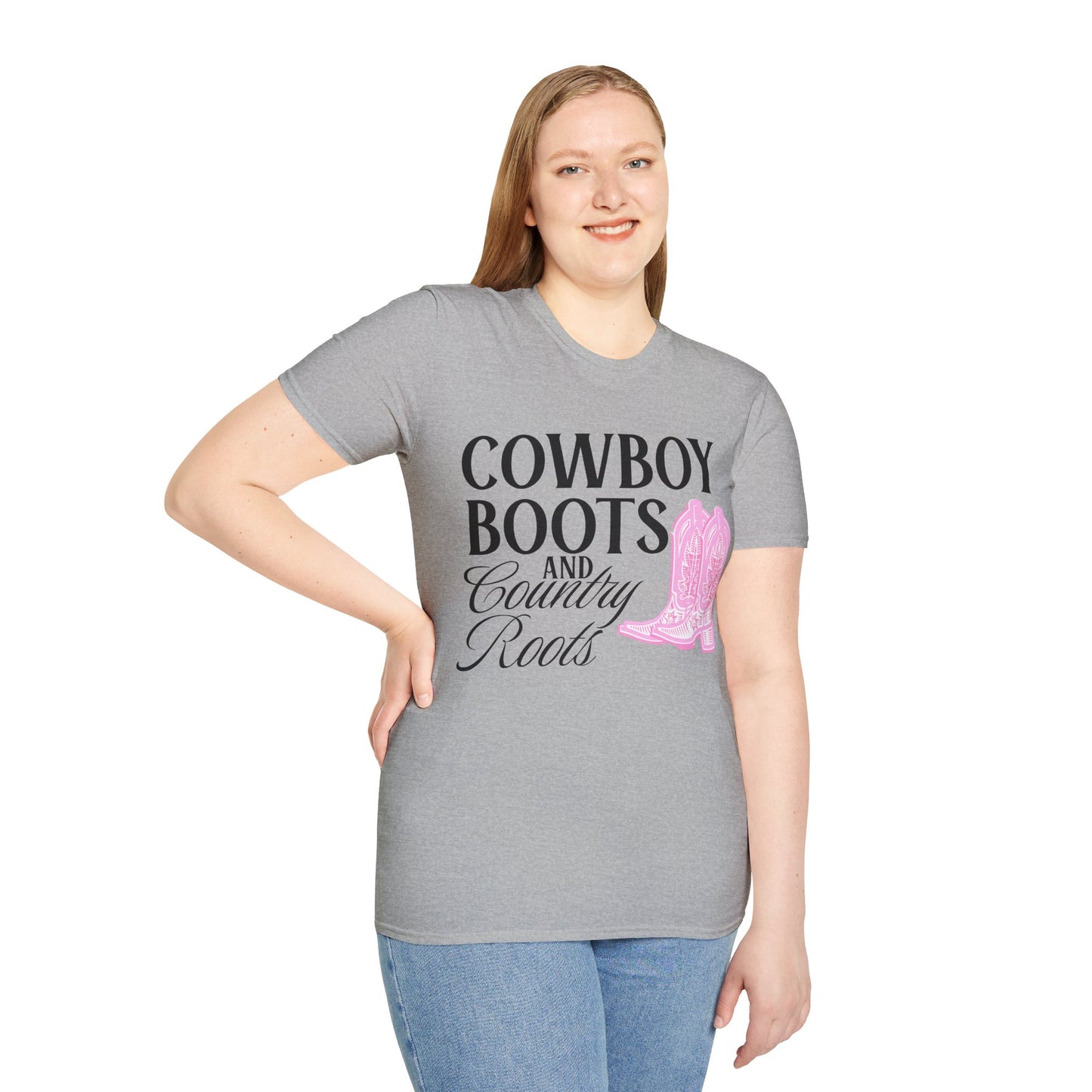 Cowboy Boots & Country Roots T Shirt, Country Shirt, Cowboy Boots Tee, Western T-shirt, Country Shirt, Country Roots T-Shirt