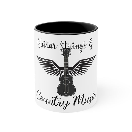Guitar Strings & Country Music Coffee Mug,11oz Mug, Gift, Country Music Gift