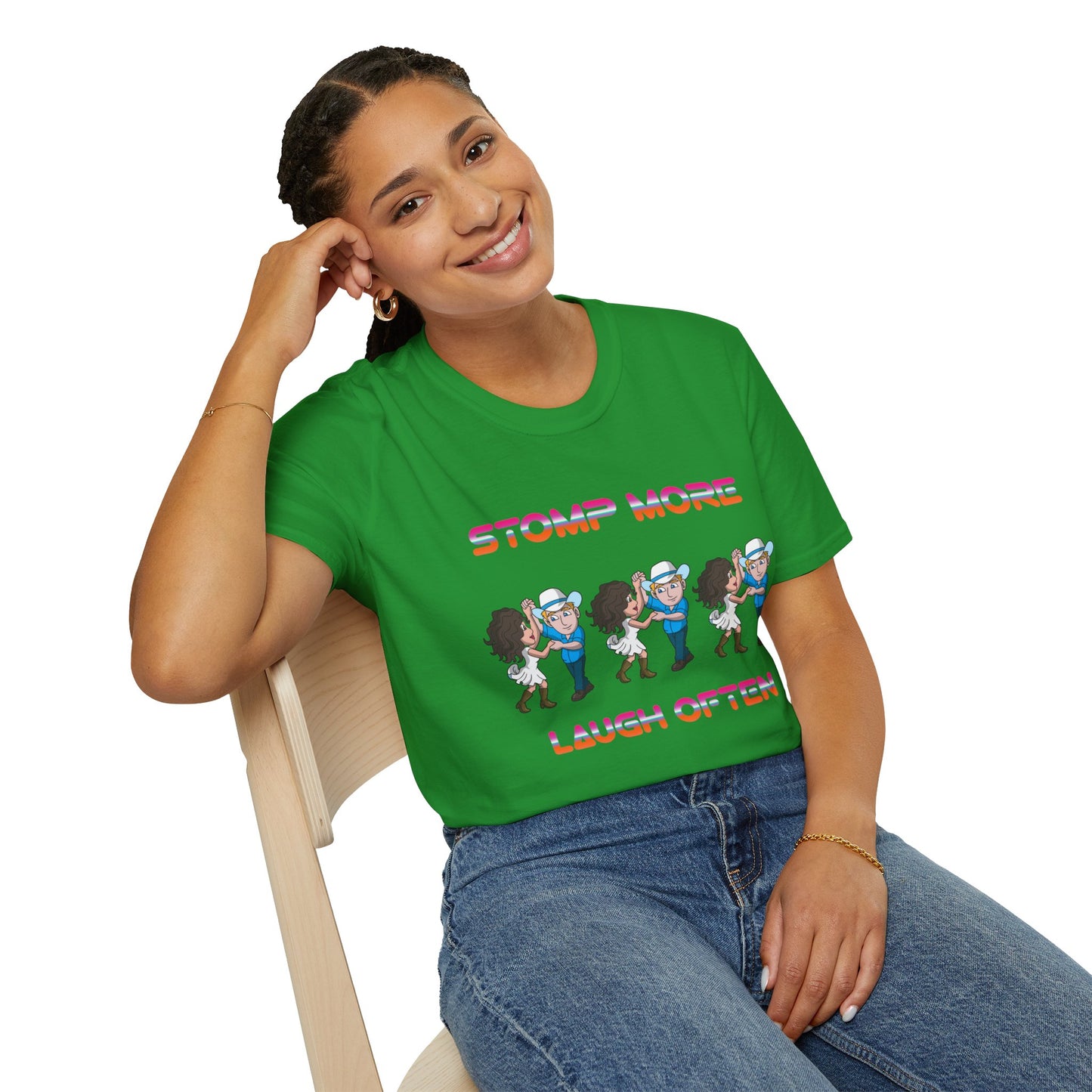 Stomp More, Laugh Often T-Shirt, Country T-Shirt, Dancing T-Shirt, Line Dancing tee