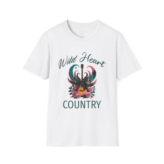 Featuring a classic acoustic guitar, soft pink roses, colorful feathers, and a rustic cowboy hat for that authentic country spirit