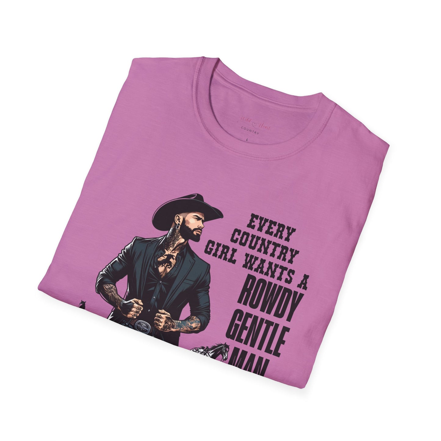 Rowdy Gentle Man T-Shirt, Country Music Shirt, Festival Tee, Western T-shirt, Concert T Shirt,