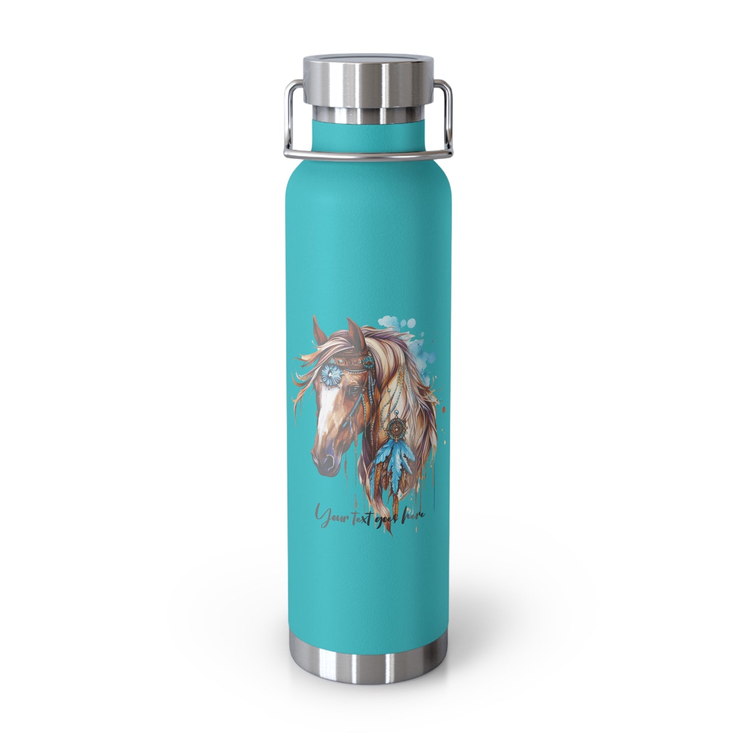 Boho Spirit Horse Personalized Design Insulated Water Bottle 22oz