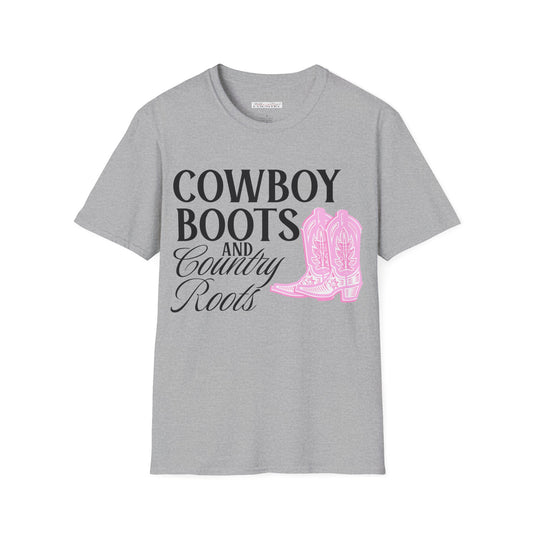 Cowboy Boots & Country Roots T Shirt, Country Shirt, Cowboy Boots Tee, Western T-shirt, Country Shirt, Country Roots T-Shirt