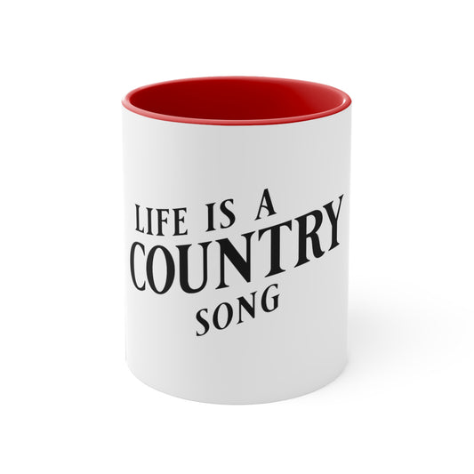 Life Is A Country Song 11oz Mug, Country Music, Gift, Country Music gift