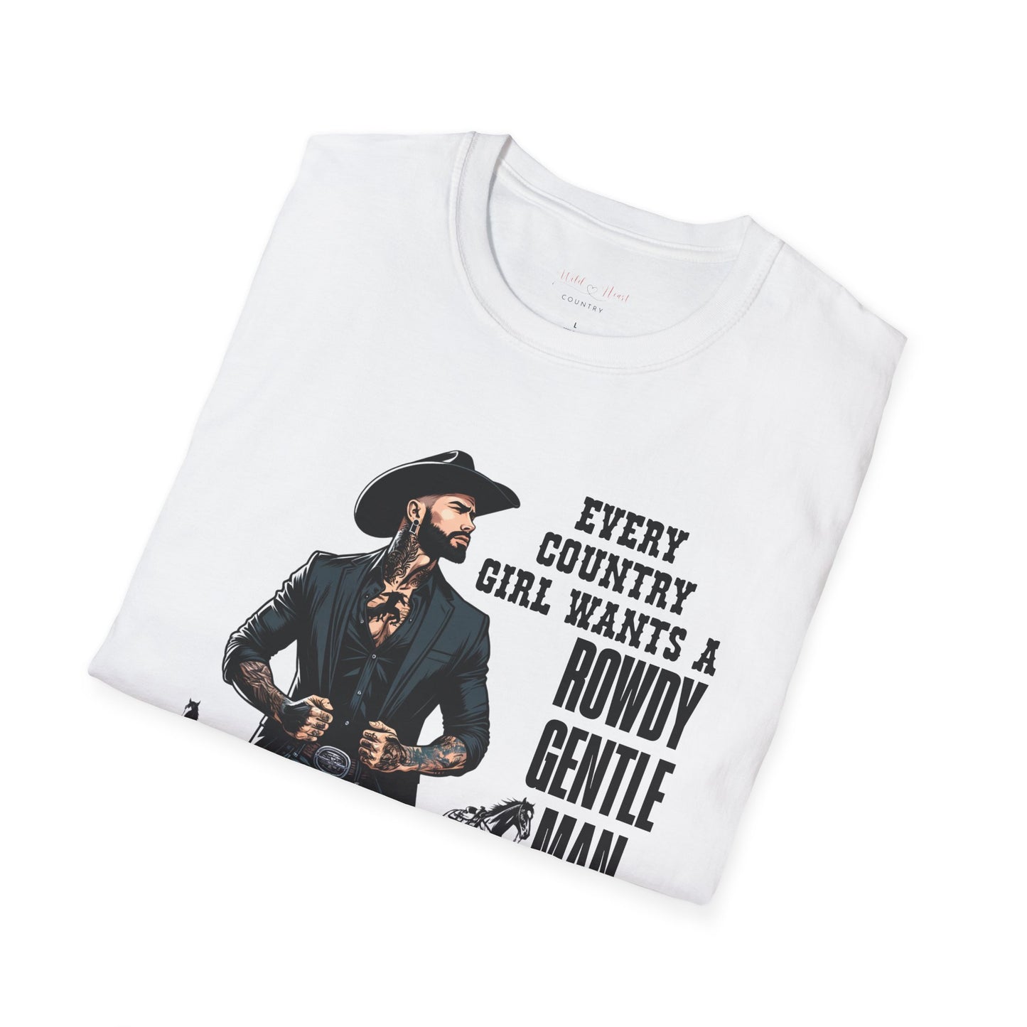 Rowdy Gentle Man T-Shirt, Country Music Shirt, Festival Tee, Western T-shirt, Concert T Shirt,