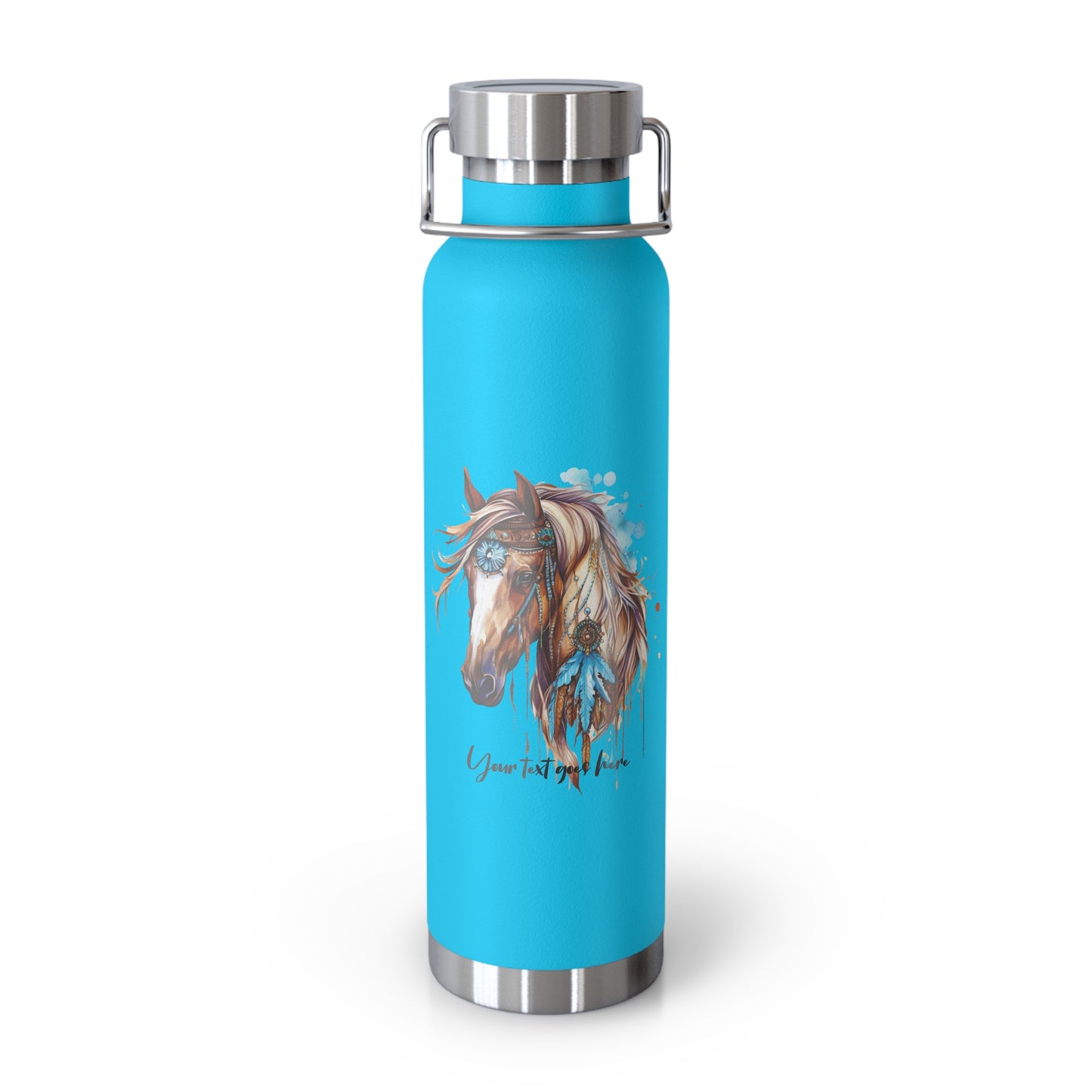 Boho Spirit Horse Personalized Design Insulated Water Bottle 22oz