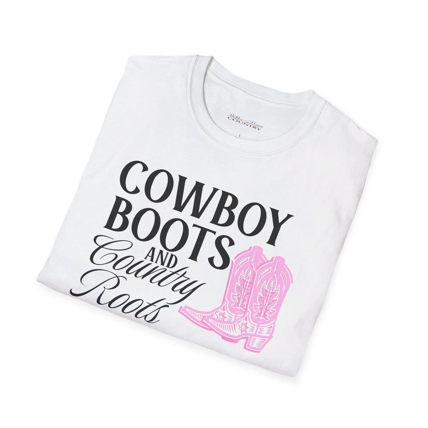 Cowboy Boots & Country Roots T Shirt, Country Shirt, Cowboy Boots Tee, Western T-shirt, Country Shirt, Country Roots T-Shirt