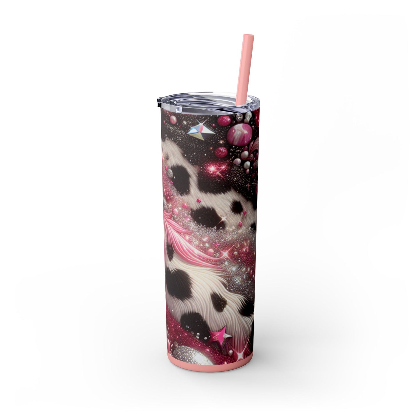 Glitzy Cow Pattern Tumbler 20 oz