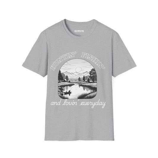 Huntin Fishin and Lovin Everyday T-Shirt - Country music shirt, Western T-shirt, Outdoor T-Shirt