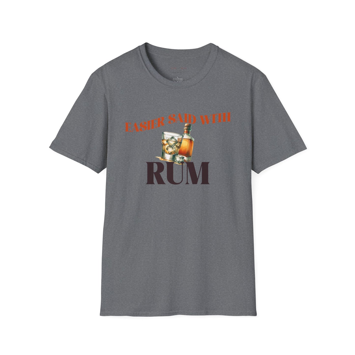 Easier with Rum T-Shirt, Country Music Shirt, Festival Tee, Western T-shirt, Concert T Shirt,