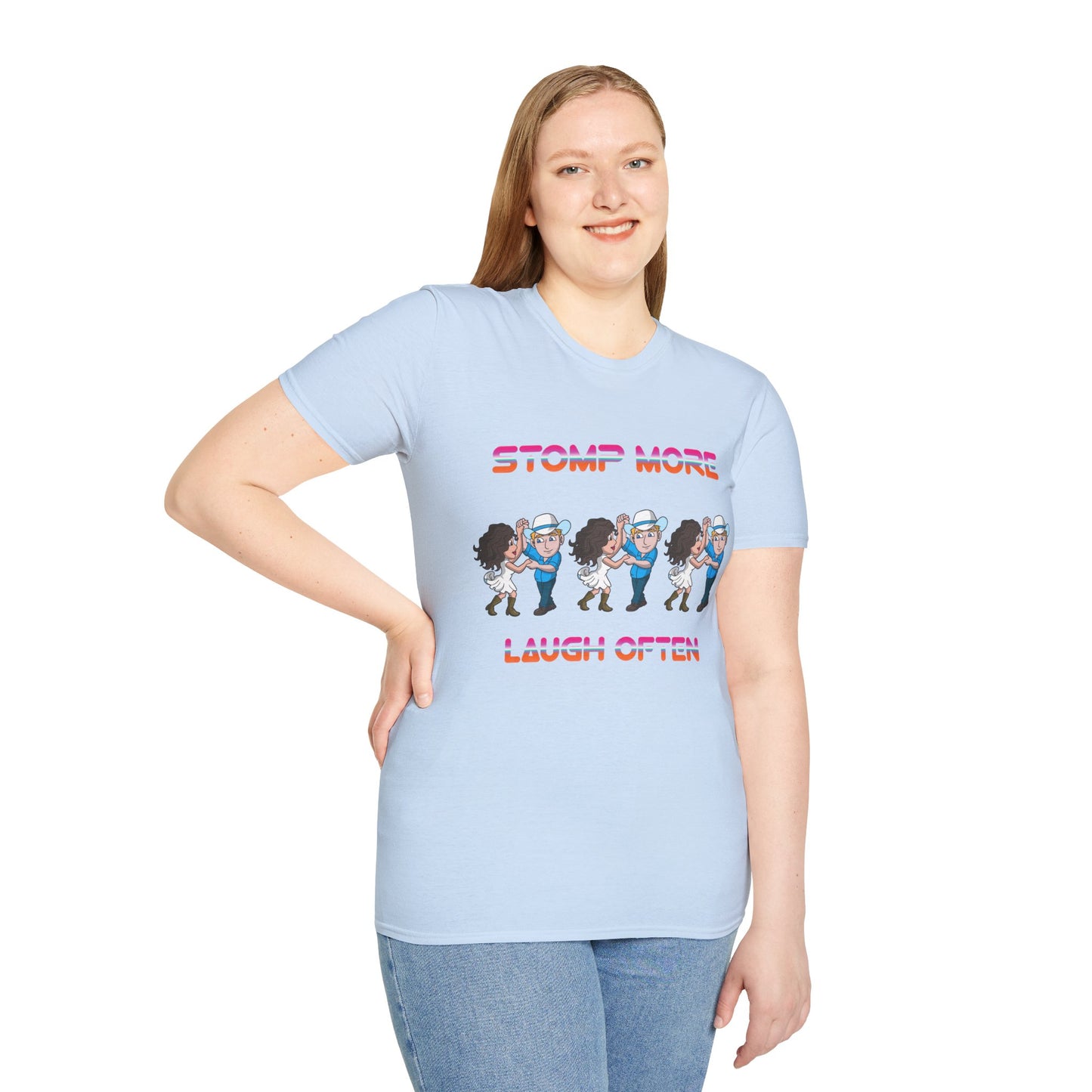 Stomp More, Laugh Often T-Shirt, Country T-Shirt, Dancing T-Shirt, Line Dancing tee