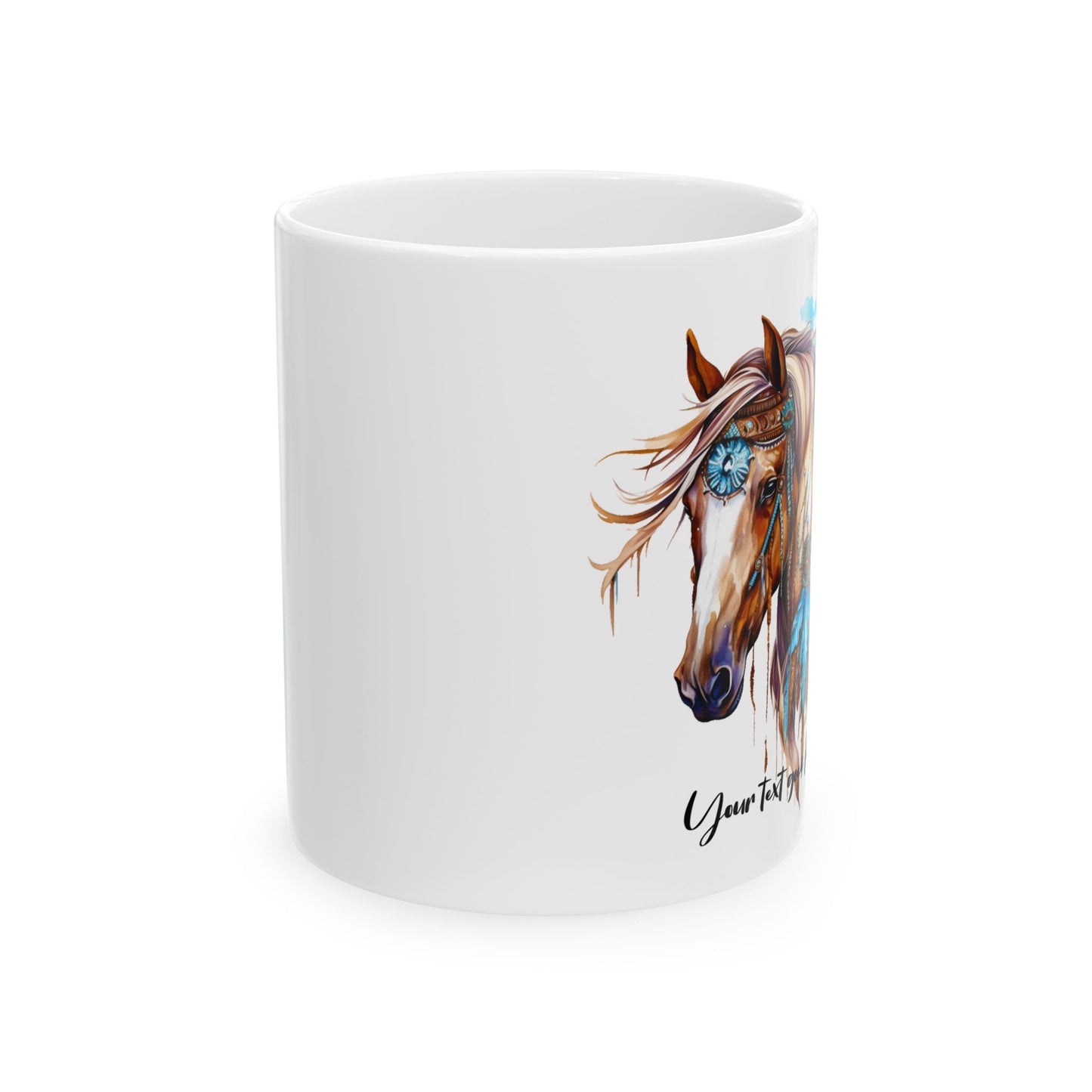 Boho Spirit Horse Personalized Ceramic Mug