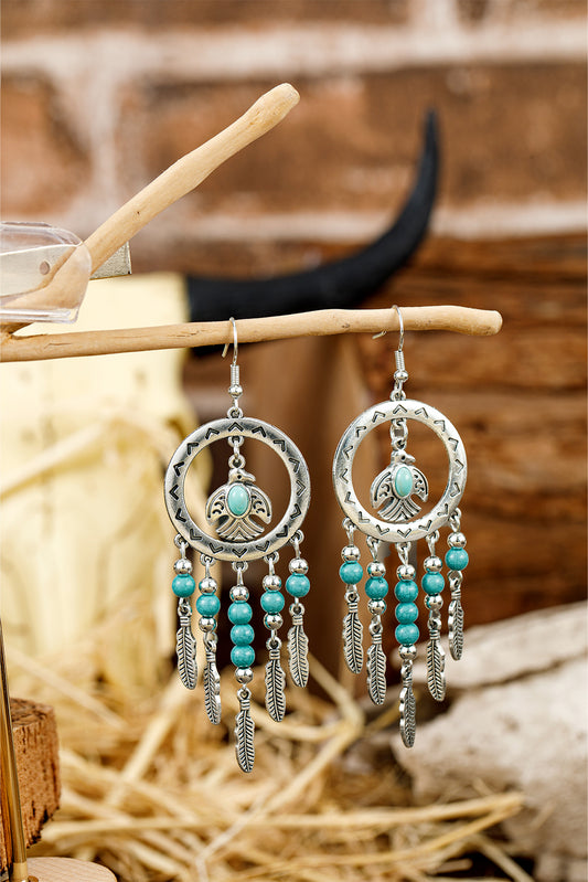Turquoise Feather Drop Earrings – Southwestern Grace Meets Everyday Glam