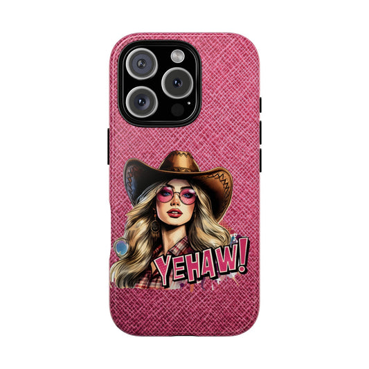 Wild West Charm: Bold Cowboy Hat and YEHAW! Design Phone Case
