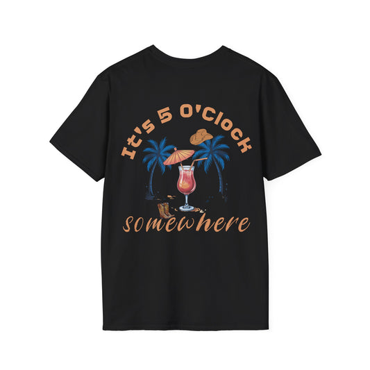"It’s 5 O’Clock Somewhere" Tropical Country Graphic T-Shirt