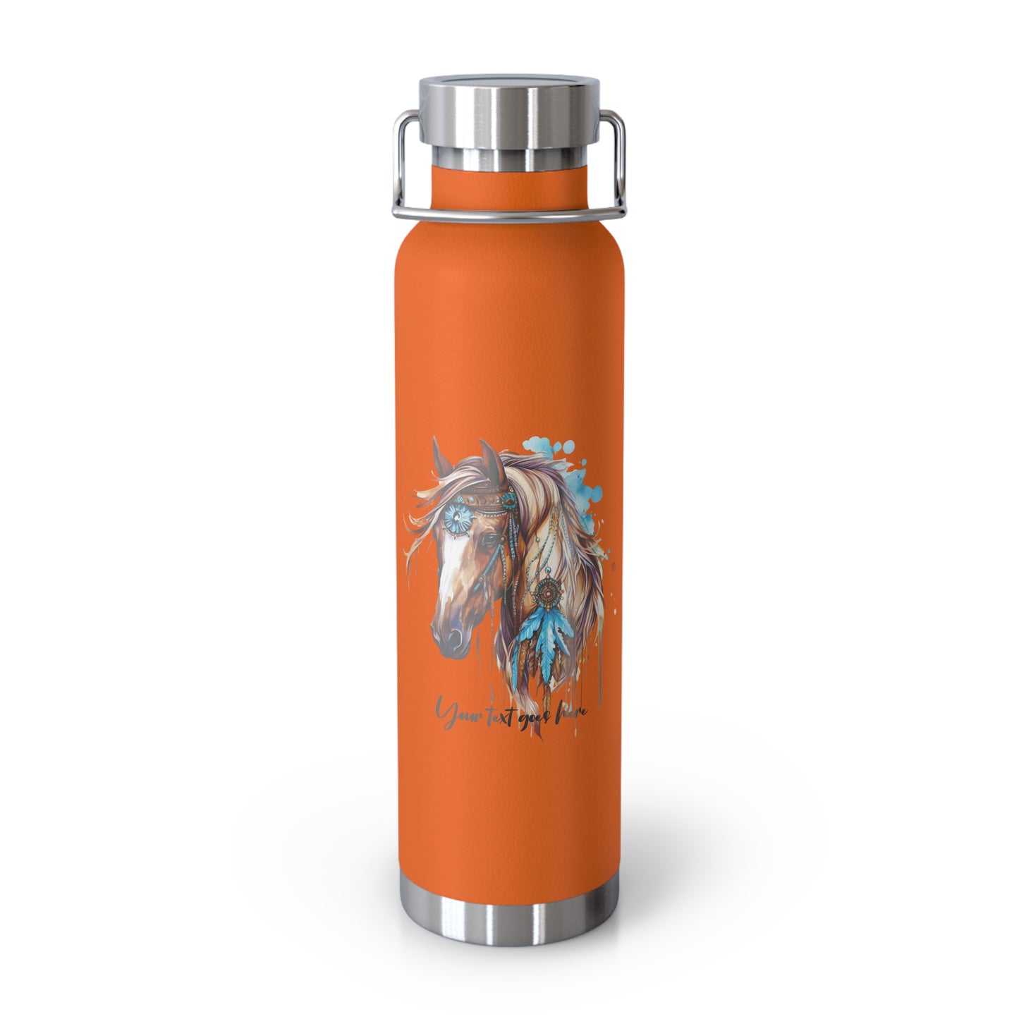 Boho Spirit Horse Personalized Design Insulated Water Bottle 22oz